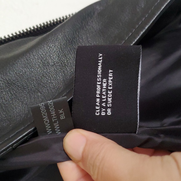 Wilsons Genuine Leather Moto Jacket In Black Size S - Picture 10 of 10